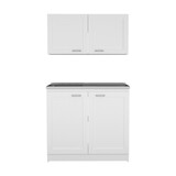 Cabinet Set Zeus, Garage, White B092S00150