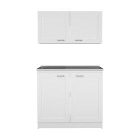 Cabinet Set Zeus, Garage, White B092S00150