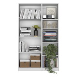 Benzoni Slim 2 Piece Living Room Set with 2 Bookcases, White B092S00183