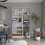 Benzoni Slim 2 Piece Living Room Set with 2 Bookcases, White B092S00183