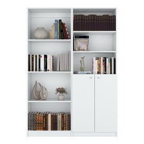 Veta 2 Piece Living Room Set with 2 Bookcases, White B092S00184