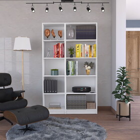 Idalia 2 Piece Living Room Set with 2 Bookcases, White B092S00185