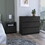 Milford 2 Piece Bedroom Set, Nightstand + Dresser, Black B092S00188