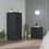 Raymer 2 Piece Bedroom Set, Nightstand + Dresser, Black B092S00190