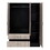 Mirrored Armoire Draggo, Bedroom, Black / Light Gray B092S00204