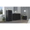 Stockley 3 Piece Bedroom Set, Nightstand + Dresser + Dresser, Black B092S00220