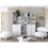Levan 3 Piece Living Room Set with 3 Bookcases, White B092S00239