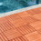Kaia 6-Slat Reddish Brown Wood Interlocking Deck Tile (Set of 10 Tiles) B093121180