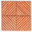 Dashiell 12-Diagonal Slat Eucalyptus Interlocking Deck Tile (Set of 10 Tiles) B093121181