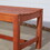 Emilio Reddish Brown Tropical Wood Armless Garden Bench for 3 Seaters B093121196