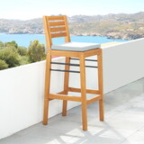 Carlton Honey Patio Wood Counter-Height Bar Chair B093121200