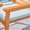 Orsola Honey Slatted Patio Wood Dining Armchair with Cushion B093121207