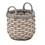 Zita Round Resin Woven Wicker Multi-Use Storage Basket with Handles - 18" x 18" x 19.6" - White-Gray - for Towel, Toys, Magazines Storage and Home Decoration B093P169698