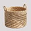 Isidore Round Water Hyacinth Seagrass Woven Basket with Handles - 15" x 15" x 15" - Natural Brown - for Clothes, Towels, Canvas, Toys and Magazine Storage and Home Decoration B093P169706