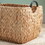 Ludmilla Rectangular Multi Purpose Water Hyacinth Woven Wicker Baskets with Handles - 16" x 12" x 13" - Natural Brown - for Towel, Toys, Magazine and Kitchen Storage B093P169709