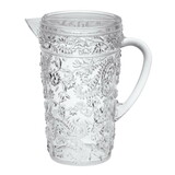2.5 Quarts Designer Paisley Clear Acrylic Pitcher with Lid, Crystal Clear Break Resistant Premium Acrylic Pitcher for All Purpose BPA Free B095120309