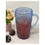2.5 Quarts Designer Paisley Blue Acrylic Pitcher with Lid, Crystal Clear Break Resistant Premium Acrylic Pitcher for All Purpose BPA Free B095120310