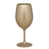 Designer Metallic Gold Color Acrylic Wine Glasses Set of 4 (20oz), Premium Quality Unbreakable Stemmed Acrylic Wine Glasses for All Purpose Red or White Wine B095120321
