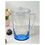 2.75 Quarts Designer Oval Halo Blue Acrylic Pitcher with Lid, Crystal Clear Break Resistant Premium Acrylic Pitcher for All Purpose BPA Free B095120351