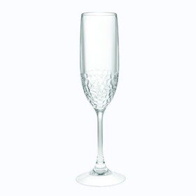 Designer Tritan Hammer Clear Champagne Flutes Set of 4 (6oz), Premium Quality Unbreakable Stemmed Acrylic Champagne Flutes for All Champagnes B095120370