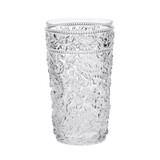 Designer Acrylic Paisley Clear Drinking Glasses Hi Ball Set of 4 (17oz), Premium Quality Unbreakable Stemless Acrylic Drinking Glasses for All Purpose B095120384