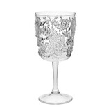 Designer Acrylic Paisley Clear Wine Glasses Set of 4 (13oz), Premium Quality Unbreakable Stemmed Acrylic Wine Glasses for All Purpose Red or White Wine B095120387