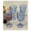 Designer Acrylic Paisley Blue Wine Glasses Set of 4 (13oz), Premium Quality Unbreakable Stemmed Acrylic Wine Glasses for All Purpose Red or White Wine B095120388