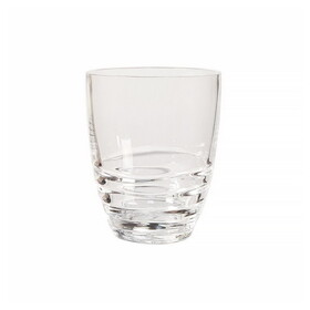Designer Acrylic Swirl Clear Drinking Glasses DOF Set of 4 (15oz), Premium Quality Unbreakable Stemless Acrylic Drinking Glasses for All Purpose B095120391