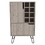 DEPOT E-SHOP Zamna L Bar Single Door Cabinet, Eight Built-in Wine Rack, Four Legs, Light Gray B097120588