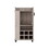 DEPOT E-SHOP Fraser Bar Cart with 6 Built-in Wine Rack and Casters, Light Gray B097120590