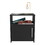 DEPOT E-SHOP Omaha Nightstand, Single Door Cabinet, Metal Handle, One Shelf, Superior Top, Black B097120603