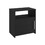 DEPOT E-SHOP Omaha Nightstand, Single Door Cabinet, Metal Handle, One Shelf, Superior Top, Black B097120603