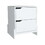 DEPOT E-SHOP Haines Nightstand with 2-Drawers, End Table with Sturdy Base, White B097120605