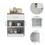 DEPOT E-SHOP Barbados Pantry Cabinet, One Drawer, Two Interior Shelves, White / Light Oak B097120607