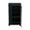 DEPOT E-SHOP Lansing Bar Cart with Glass Door, 2-Side Shelves and Casters, Black B097120617