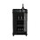 DEPOT E-SHOP Lansing Bar Cart with Glass Door, 2-Side Shelves and Casters, Black B097120617