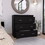 DEPOT E-SHOP Capri Three Drawer Dresser, Superior Top, Metal Handles, White B097120770