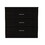 DEPOT E-SHOP Zurich Three Drawers Dresser, Metal Hardware, Superior Top, Black B097120771