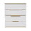 DEPOT E-SHOP Aralia Drawer Dresser, Four Drawers, Superior Top, White / Light Oak B097132891