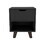 DEPOT E-SHOP Cliff Nightstand with Spacious Drawer, Open Storage Shelf and Chic Wooden Legs, Black B097132940