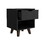 DEPOT E-SHOP Cliff Nightstand with Spacious Drawer, Open Storage Shelf and Chic Wooden Legs, Black B097132940