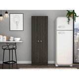 DEPOT E-SHOP Dakari Multistorage Double Door Cabinet, Five Shelves, Carbon Espresso / Black B097132947