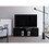 DEPOT E-SHOP Dallas TV Stand for TV&#180;s up 55", Two Cabinets with Single Door, Four Shelves, Black B097132953