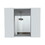 DEPOT E-SHOP Garnet Medicine Double Door Cabinet, One External Shelf, White B097133007