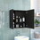 DEPOT E-SHOP Harbor Medicine Double Door Cabinet,Four Interior Shelves, Black B097133008