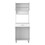 DEPOT E-SHOP Helis 60 Pantry Double Door Cabinet, One Drawer, Four Legs, Three Shelves, White B097133019