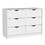 DEPOT E-SHOP Houma 4 Drawer Dresser with 2 Lower Cabinets, Drawer Chest, White B097133022