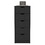 DEPOT E-SHOP Houma 5 Drawers Narrow Dresser, Slim Storage Chest of Drawers, Black B097133023