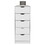 DEPOT E-SHOP Houma 5 Drawers Narrow Dresser, Slim Storage Chest of Drawers, White B097133024