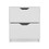 DEPOT E-SHOP Houma Double Drawer Nightstand, Bedside Table, White B097133026